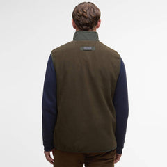 Barbour Lowich Fleece Gilet Olive - Parasol Store