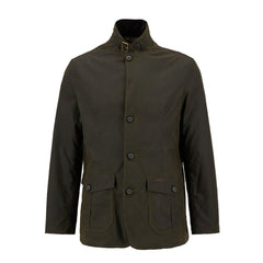 Barbour Lutz Waxed Jacket Olive - Parasol Store