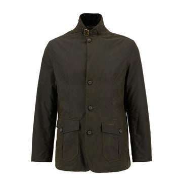 Barbour Lutz Waxed Jacket Olive - Parasol Store