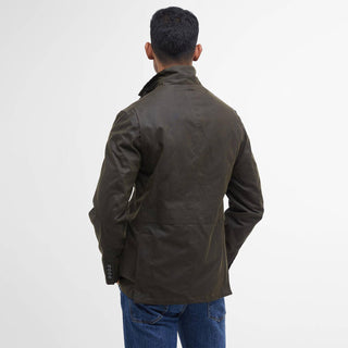 Barbour Lutz Waxed Jacket Olive - Parasol Store