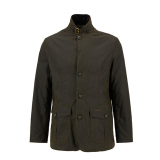 Barbour Lutz Waxed Jacket Olive - Parasol Store