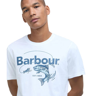 Barbour Lydd Graphic T-Shirt White - Parasol Store
