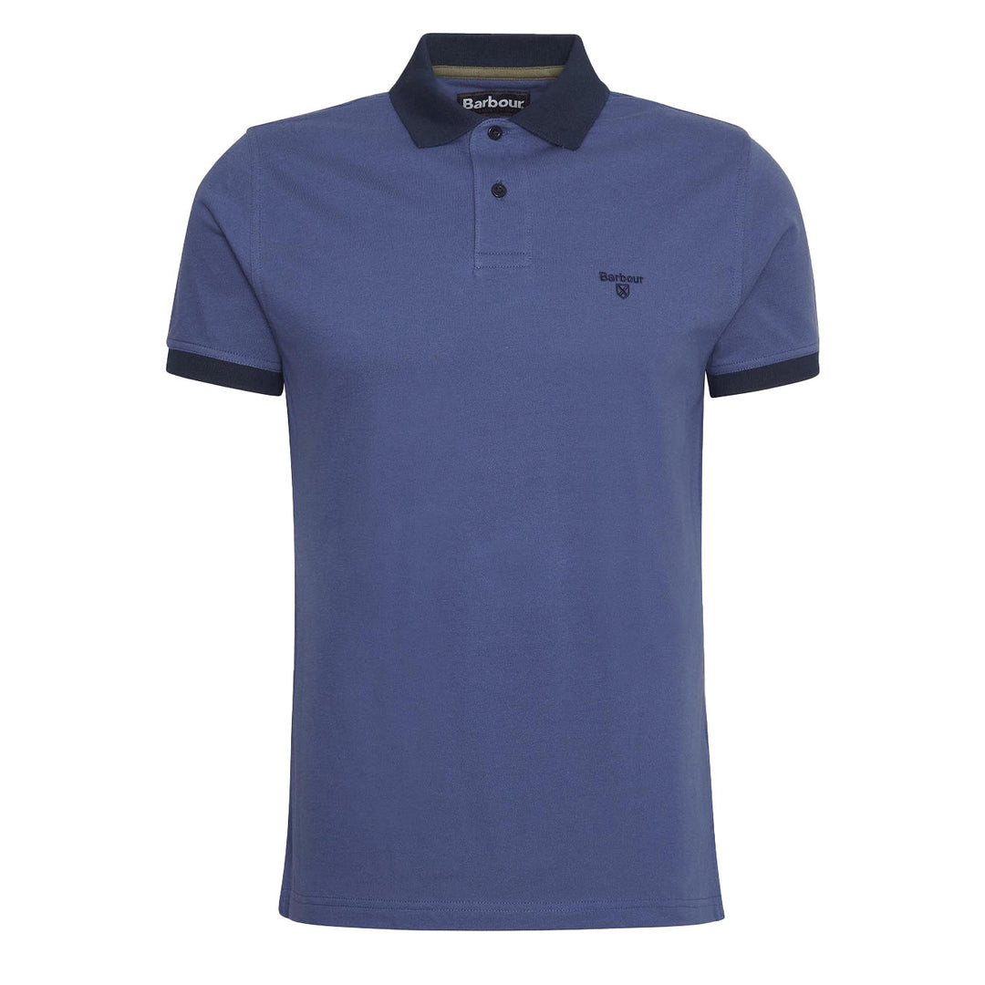 Barbour Lynmouth Tipped Tailored Fit Polo Shirt Oceana - Parasol Store