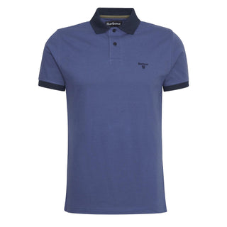 Barbour Lynmouth Tipped Tailored Fit Polo Shirt Oceana - Parasol Store