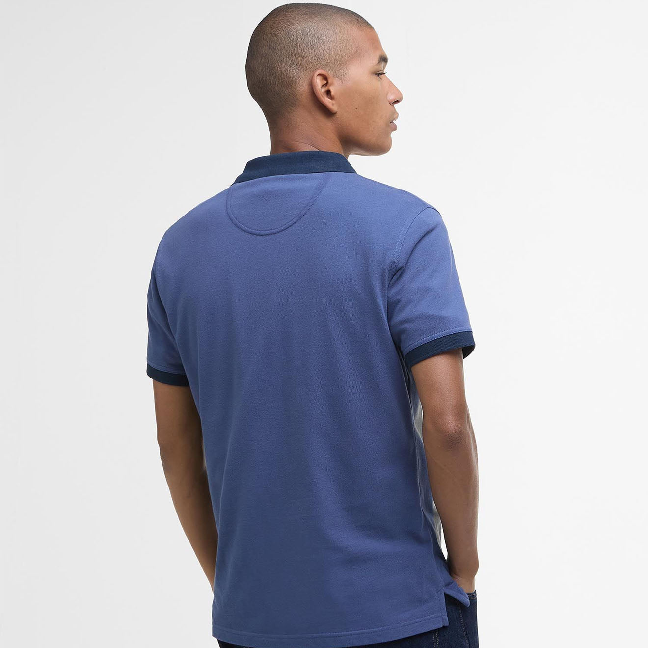 Barbour Lynmouth Tipped Tailored Fit Polo Shirt Oceana - Parasol Store