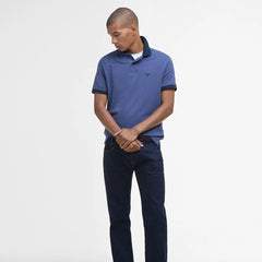 Barbour Lynmouth Tipped Tailored Fit Polo Shirt Oceana - Parasol Store