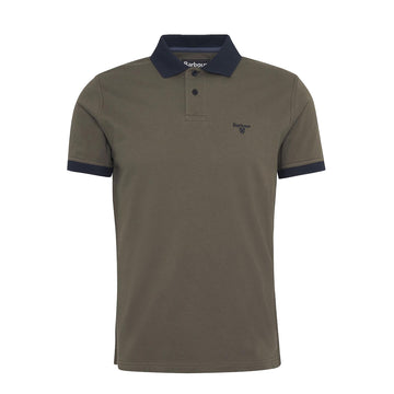Barbour Lynmouth Tipped Tailored Fit Polo Shirt Uniform Green