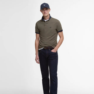 Barbour Lynmouth Tipped Tailored Fit Polo Shirt Uniform Green - Parasol Store