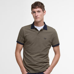 Barbour Lynmouth Tipped Tailored Fit Polo Shirt Uniform Green - Parasol Store