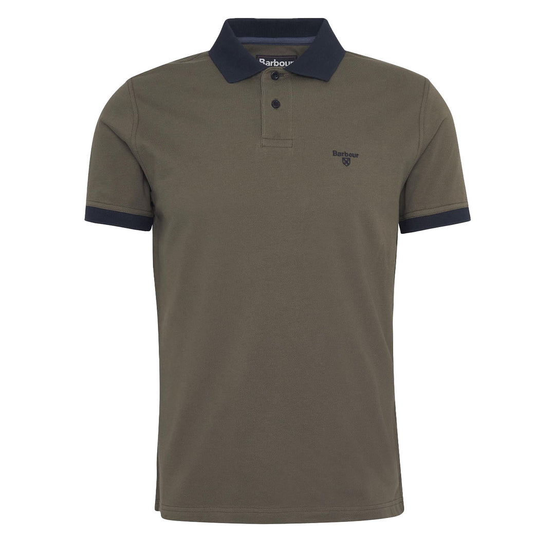 Barbour Lynmouth Tipped Tailored Fit Polo Shirt Uniform Green - Parasol Store