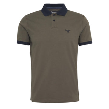 Barbour Lynmouth Tipped Tailored Fit Polo Shirt Uniform Green - Parasol Store