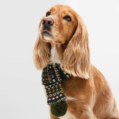 Barbour Marlow Fair Isle Dog Scarf Olive - Parasol Store