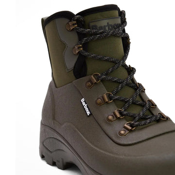 Barbour Marlow Lace Up Wellingtons Olive