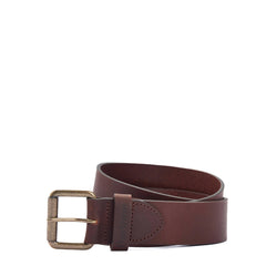 Barbour Matt Leather Belt Brown