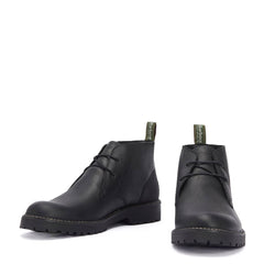 Barbour Maxwell Chukka Boots Black - Parasol Store