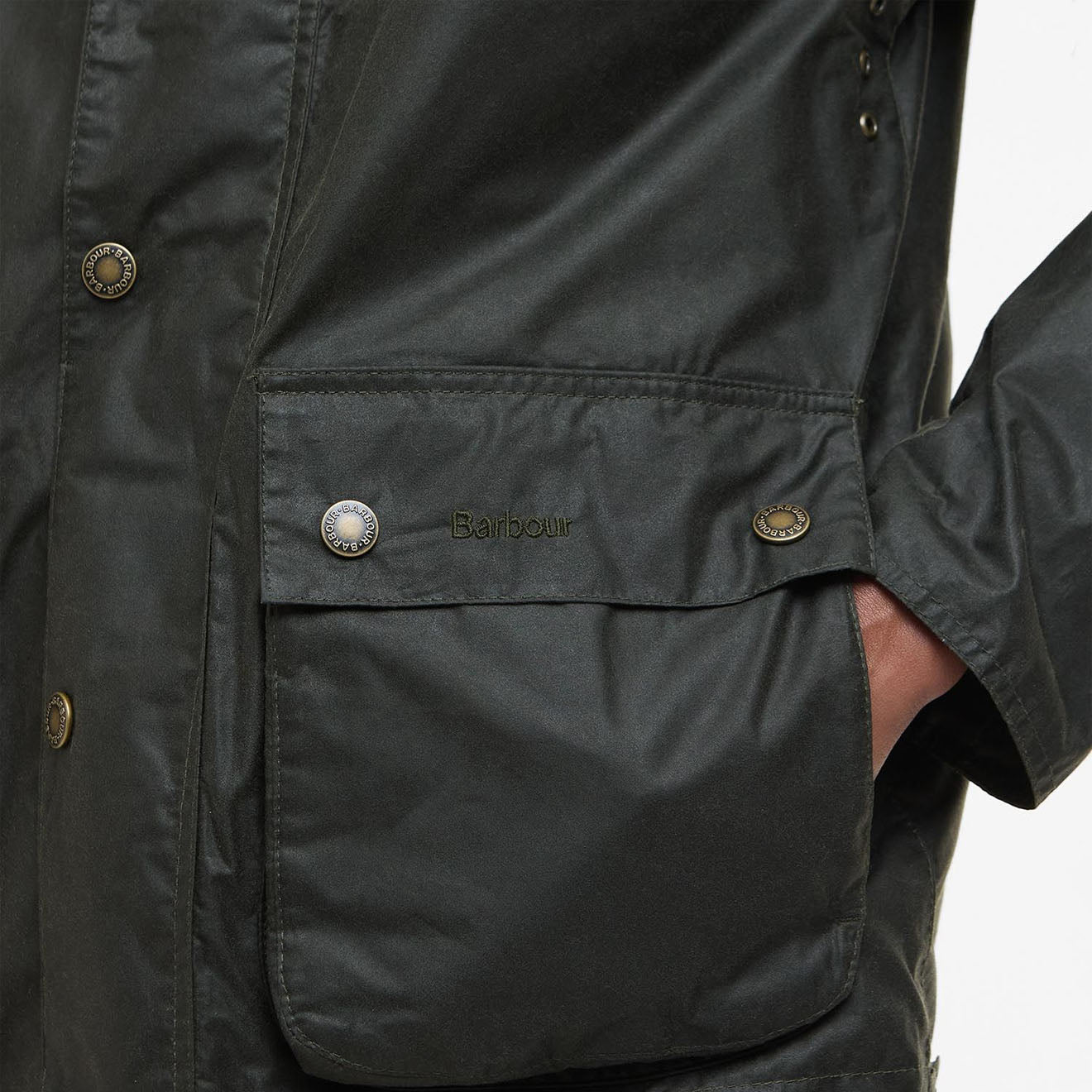 Barbour Modern Bedale Wax Jacket Archive Olive - Parasol Store