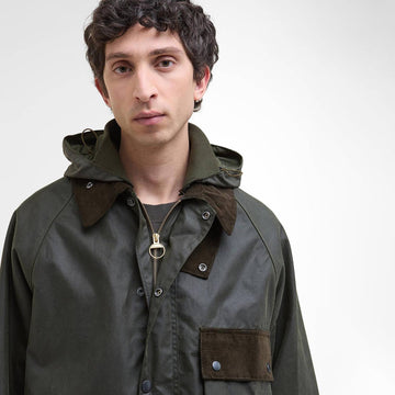 Barbour Modified Solway Waxed Jacket Olive - Parasol Store