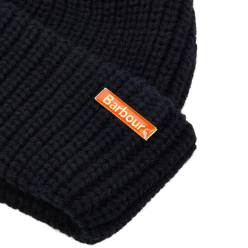 Barbour Mosely Fisherman Beanie Hat Black