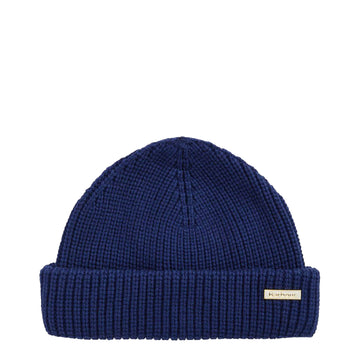 Barbour Mosely Fisherman Beanie Hat Inky Blue
