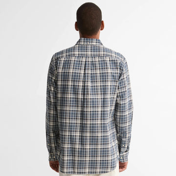 Barbour Mosswood Tailored Fit Checked Shirt Navy