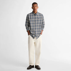Barbour Mosswood Tailored Fit Checked Shirt Navy