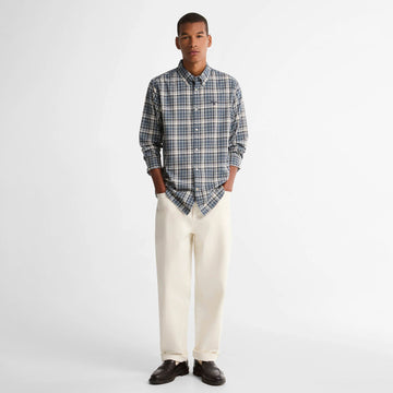Barbour Mosswood Tailored Fit Checked Shirt Navy