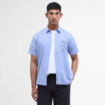 Barbour Nelson Regular S/S Shirt Blue
