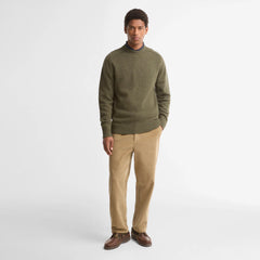 Barbour Newtown Crew Neck Sweater Mid Olive