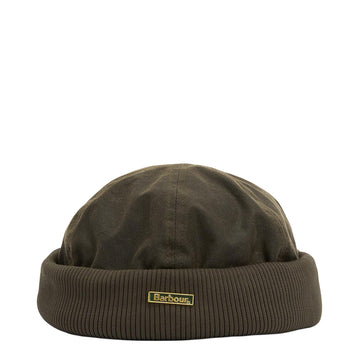 Barbour Oakmoor Waxed Docker Hat Olive