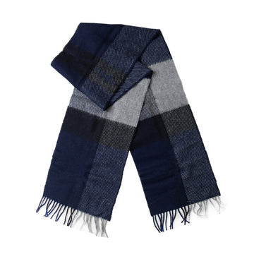 Barbour Oakwell Scarf Navy / Grey - Parasol Store