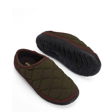 Barbour Outdale Slippers Olive/Brown - Parasol Store