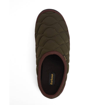 Barbour Outdale Slippers Olive/Brown - Parasol Store