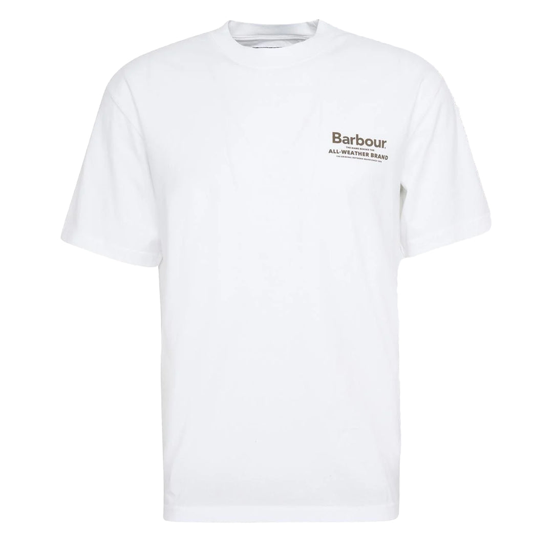 Barbour Outdoors Graphic Fit T-Shirt White - Parasol Store