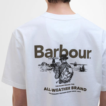 Barbour Outdoors Graphic Fit T-Shirt White - Parasol Store