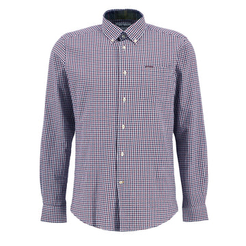 Barbour Padshaw Tailored Gingham Shirt Rich Red - Parasol Store