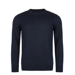 Barbour Pima Cotton Crew Neck Navy - Parasol Store