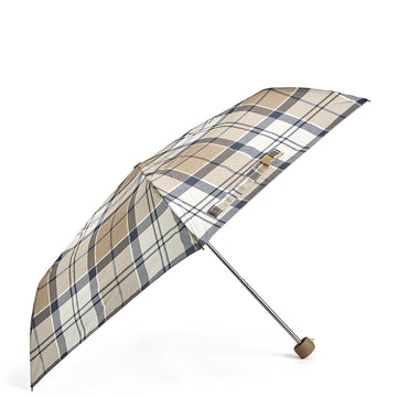 Barbour Portree Umbrella Hessian Navy Tartan - Parasol Store