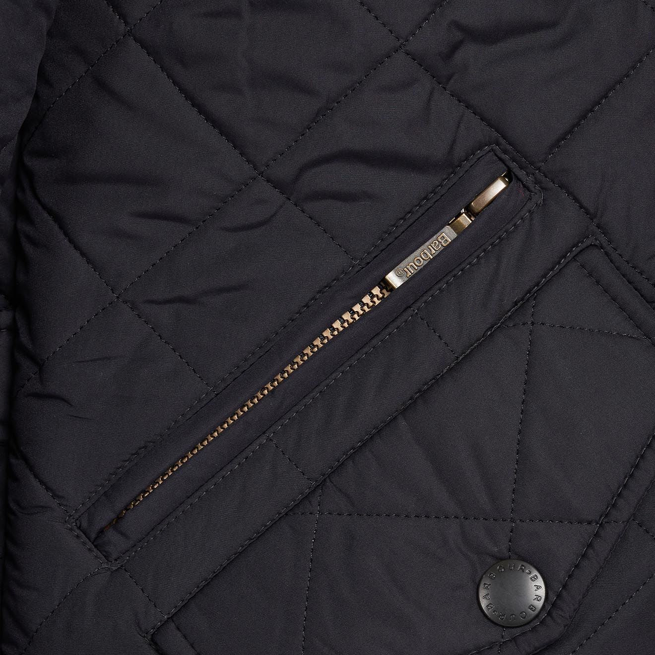 Barbour Powell Quilted Jacket Navy Parasol Store