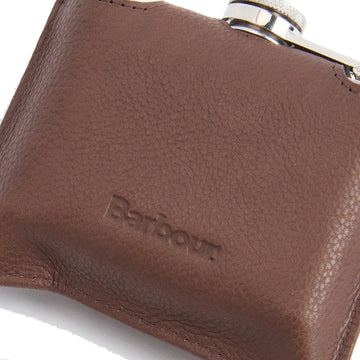 Barbour Quilted Padbury Hip Flask Dark Brown/Olive - Parasol Store