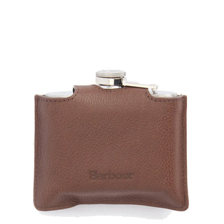 Barbour Quilted Padbury Hip Flask Dark Brown/Olive - Parasol Store