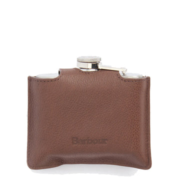 Barbour Quilted Padbury Hip Flask Dark Brown/Olive - Parasol Store