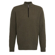 Barbour Ramsden Half Zip Knitted Jumper Ivy Green - Parasol Store