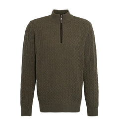 Barbour Ramsden Half Zip Knitted Jumper Ivy Green