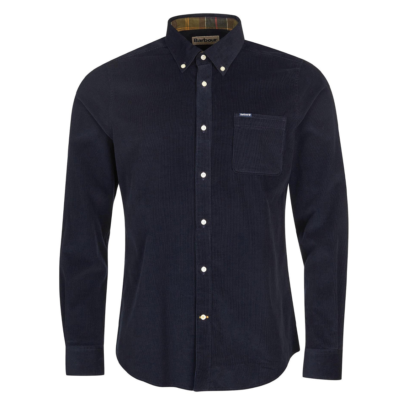 Barbour Ramsey Tailored Checked Shirt Navy - Parasol Store