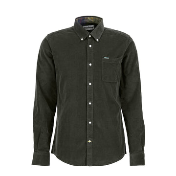 Barbour Ramsey Tailored Cord Shirt Forest