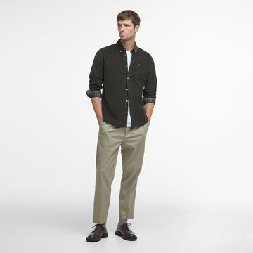 Barbour Ramsey Tailored Cord Shirt Forest