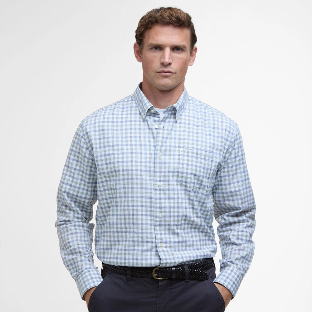 Barbour Ravenfield Checked Regular Fit Shirt Navy - Parasol Store