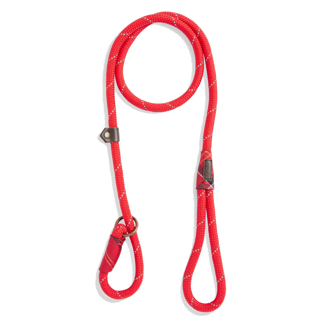 Barbour Reflective Slip Dog Lead Red - Parasol Store