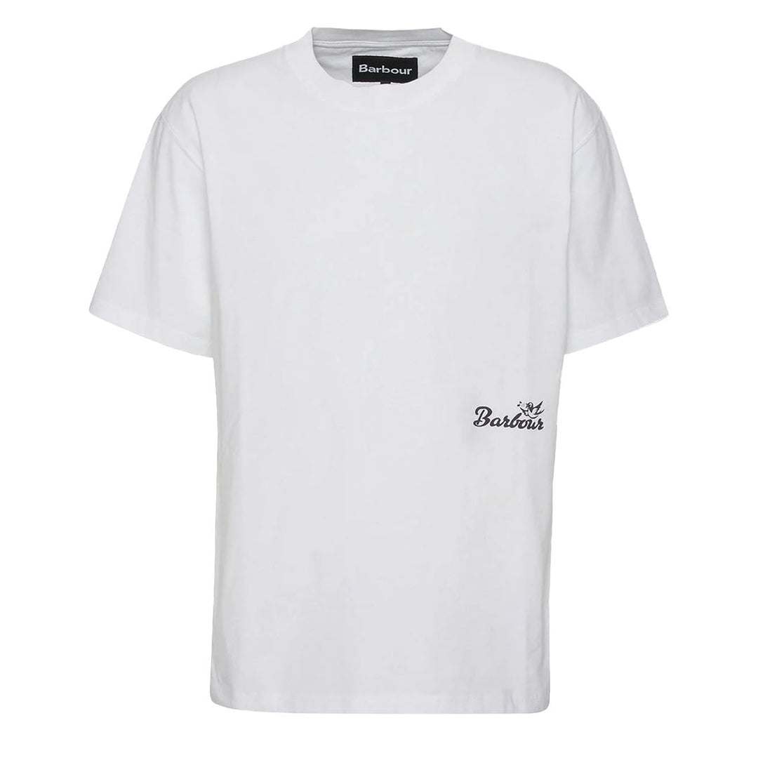 Barbour Regence Fit Graphic T-Shirt White - Parasol Store