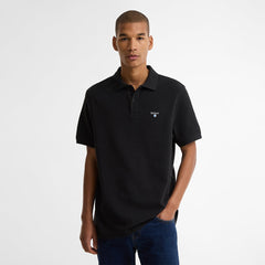 Barbour Regular Fit Tartan Pique Polo Shirt Black / Classic